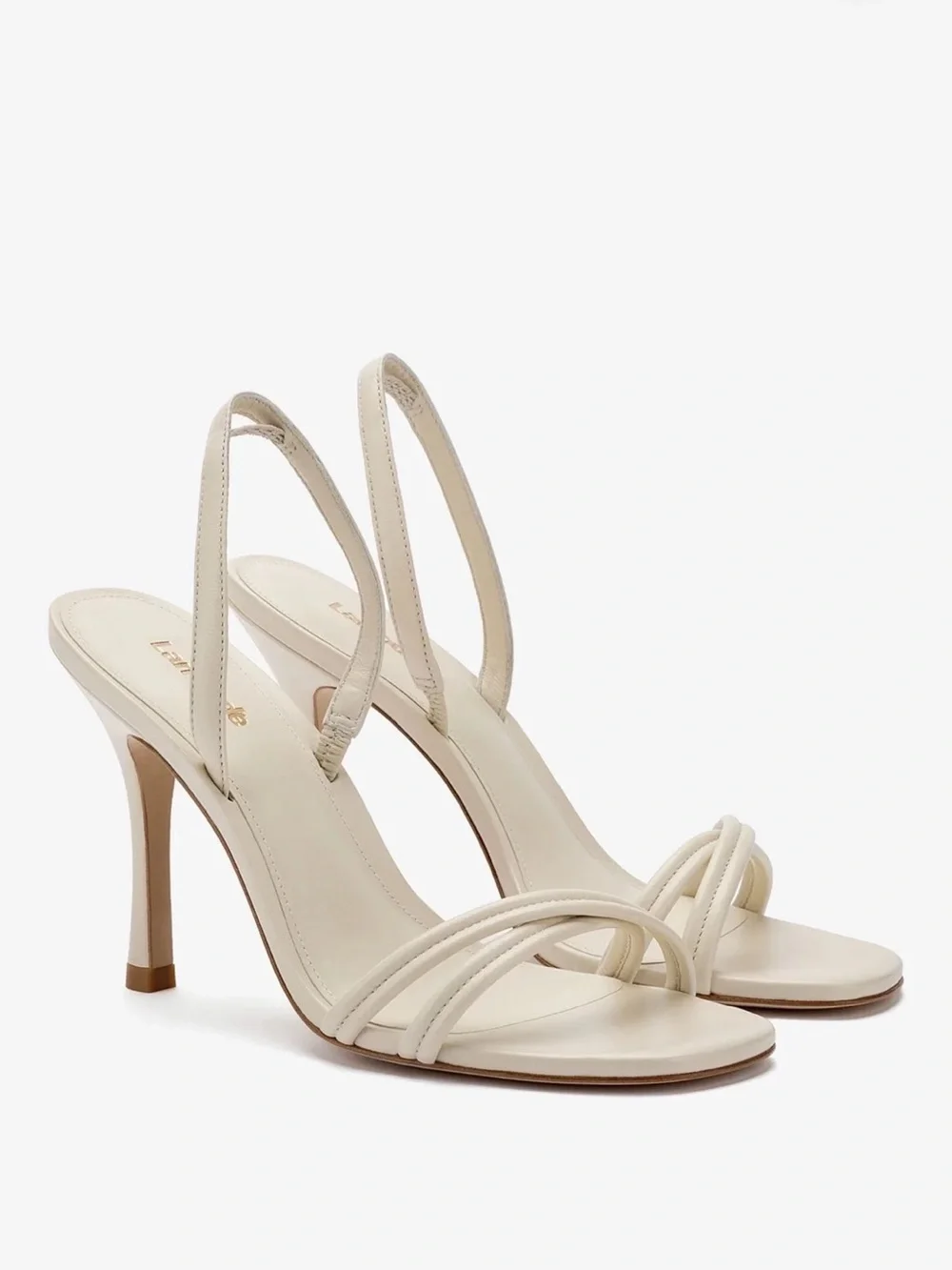 Larroude Annie Sandal in Ivory - Picture 2 of 4